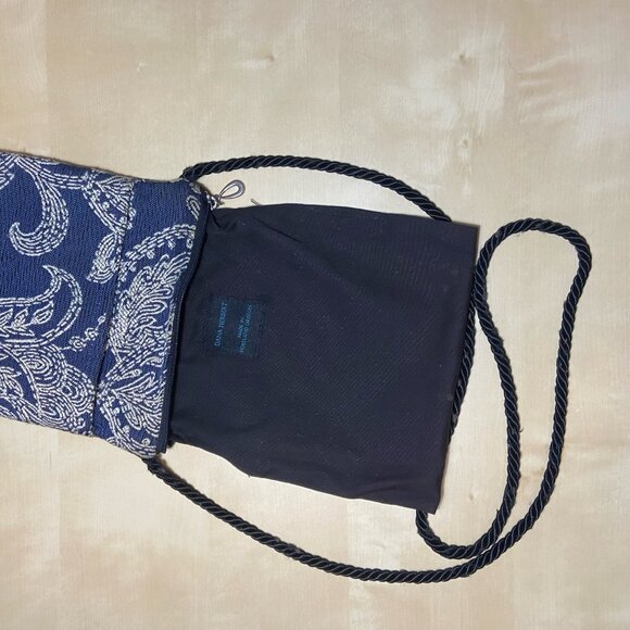 Dana Herbert Tapestry Crossbody Bag – Blue Paisley Small Purse - Picture 5 of 6